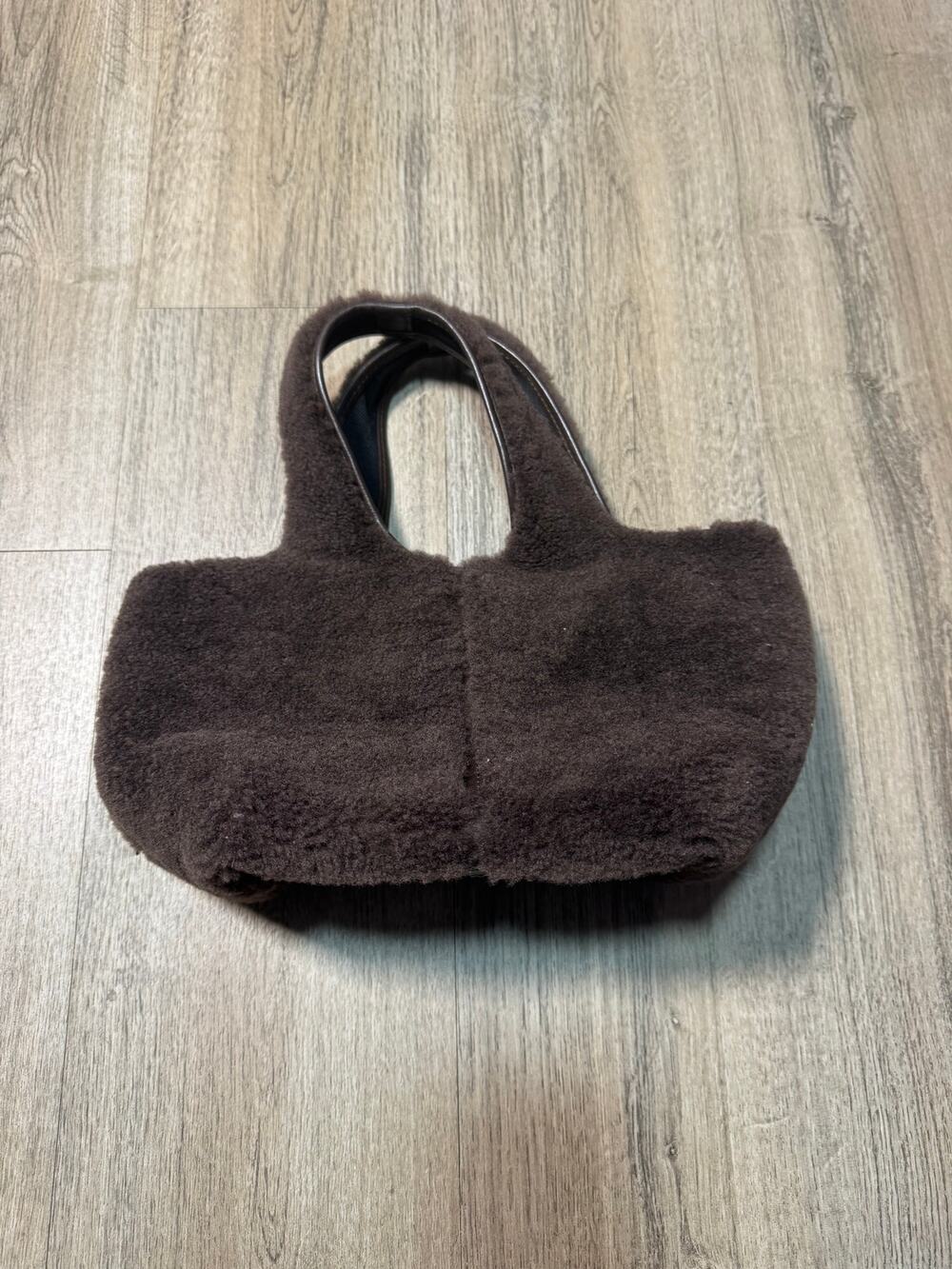 Madewell Brown Faux Fur Mini Tote Bag